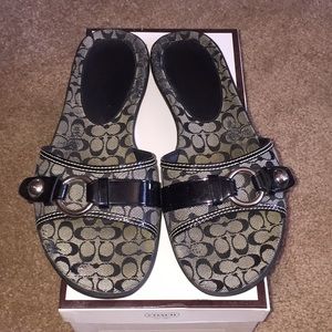Coach Katey black sandals